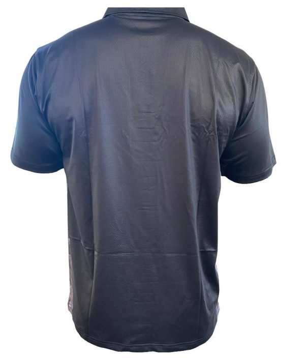 Twenty / 20 USA Performance Polo – Black with Red Accents - Image 2